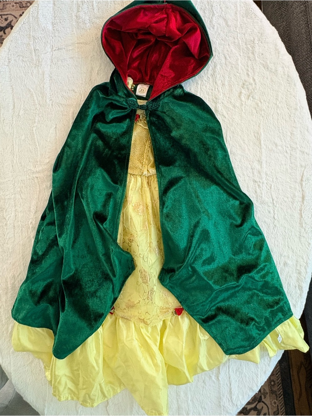 Little Adventures Belle Princess Costume Dress & Cape Size 3-5